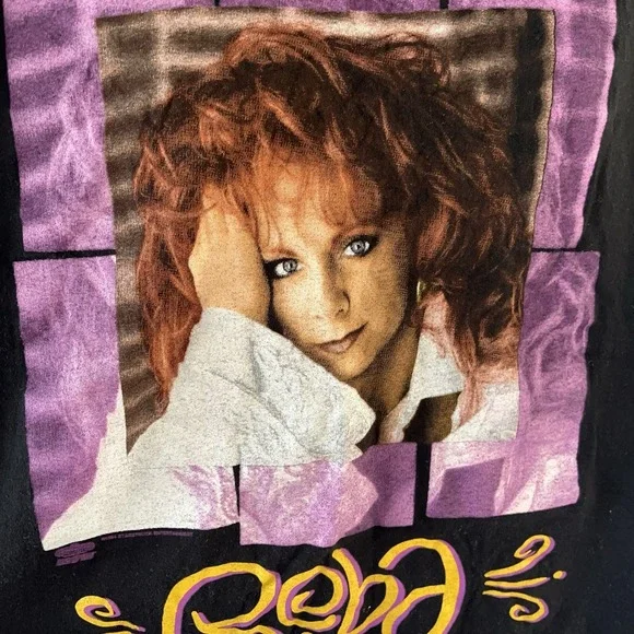 Vintage Reba McEntire 90s Concert Tour T-Shirt Hanes Single Stitch Size XL - Picture 4 of 9